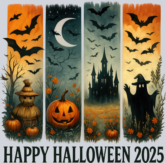 DTF Transfer Halloween - Happy Halloween 2025
