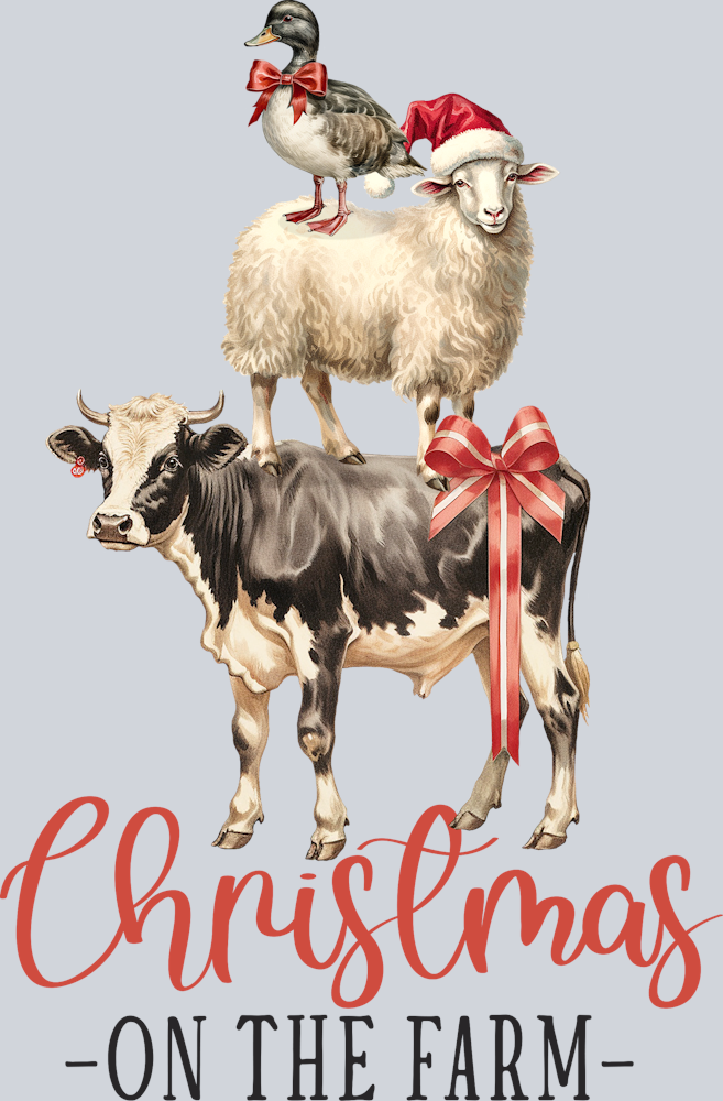 DTF Transfer Christmas - Christmas on the Farm
