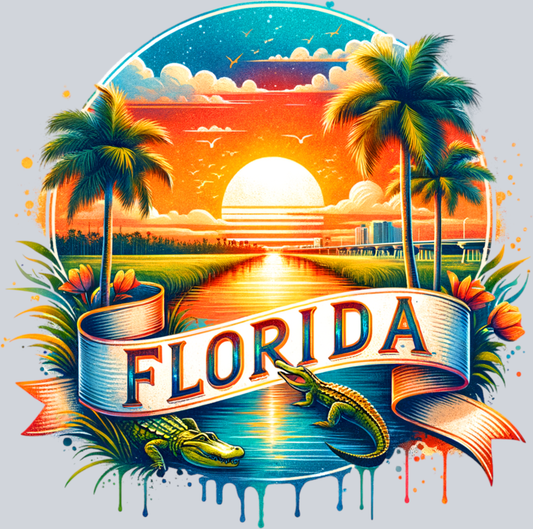DTF Transfer Florida - Retro Travel