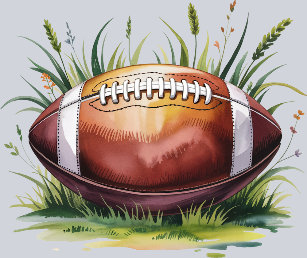 DTF Transfer Football - Watercolor American Football
