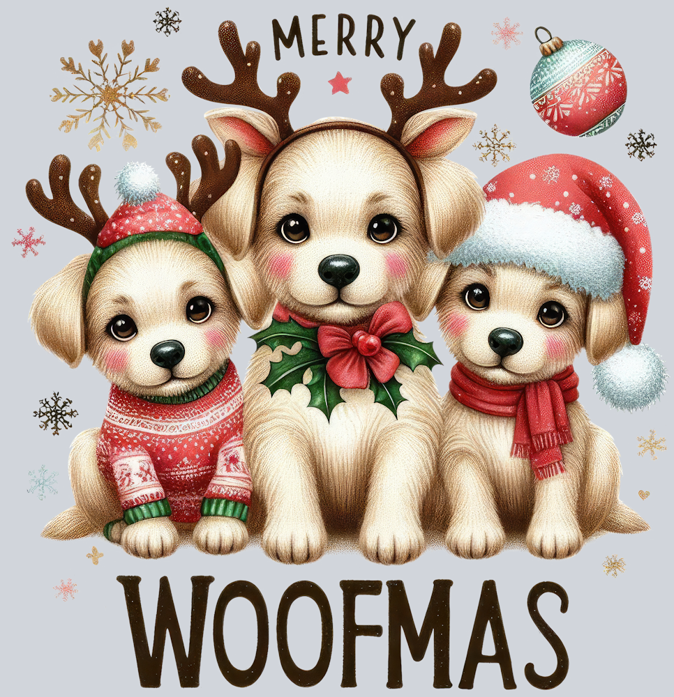 DTF Transfer Christmas - Merry Woofmas