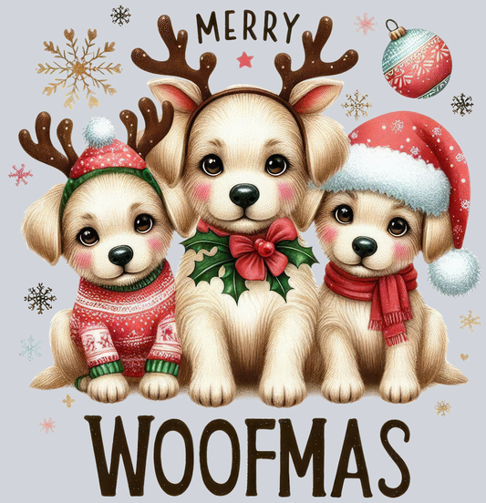 DTF Transfer Christmas - Merry Woofmas