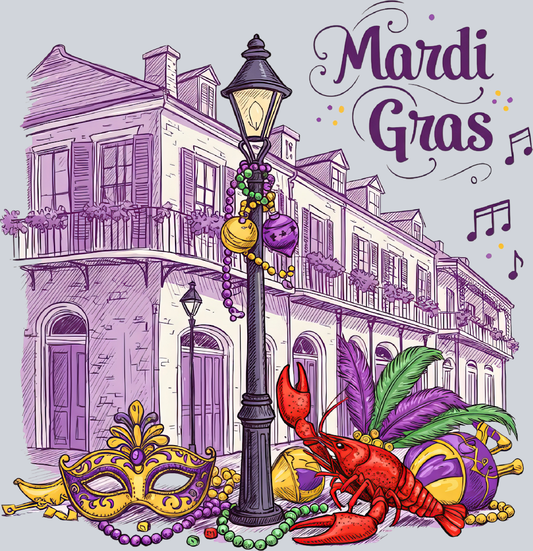 DTF Transfer Mardi Gras - Mardi Gras Downtown