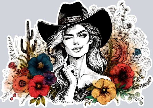 DTF Transfer Western - Cowgirl