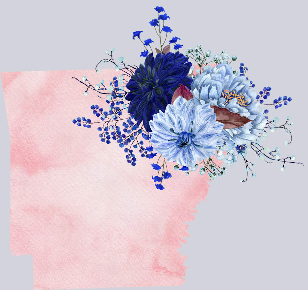 DTF Transfer Arkansas - Flowers Watercolor