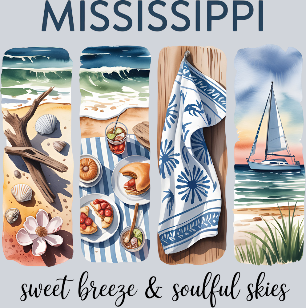 DTF Transfer Mississippi - Sweet Breeze & Soulful Skies