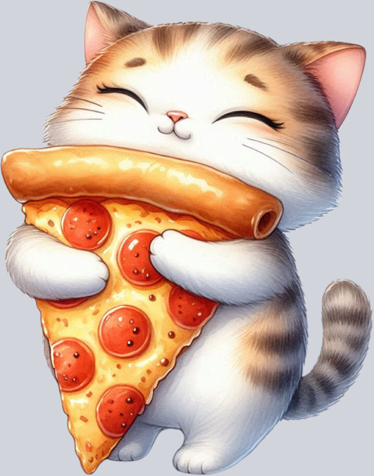 DTF Transfer Cats - Pizza