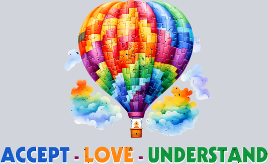 DTF Transfer Autism - Accept Love Understand
