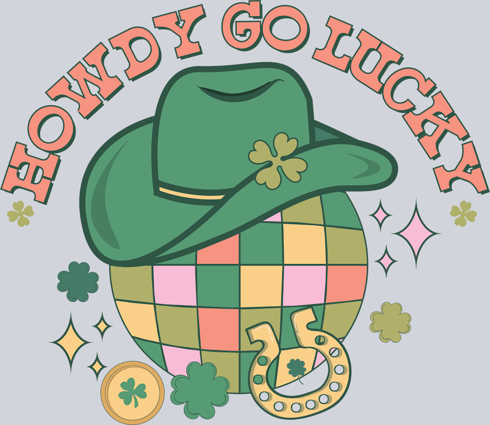 DTF Transfer St. Patrick's Day - Howdy Go Lucky
