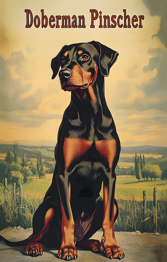 DTF Transfer Dogs - Doberman-Pinscher
