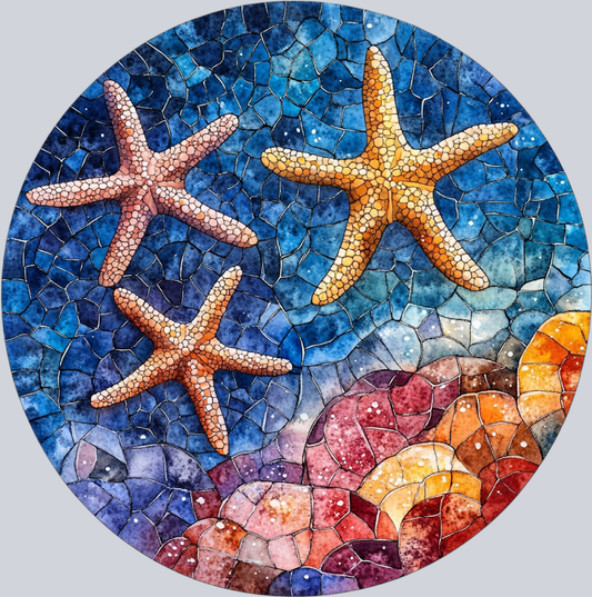 DTF Transfer High Seas - Starfish Stained Glass