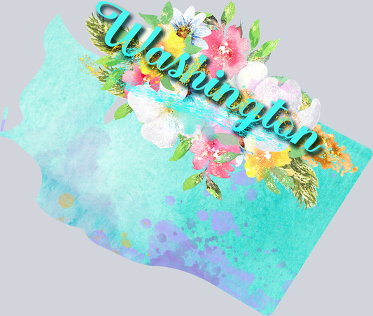 DTF Transfer Washington - Watercolor Flowers