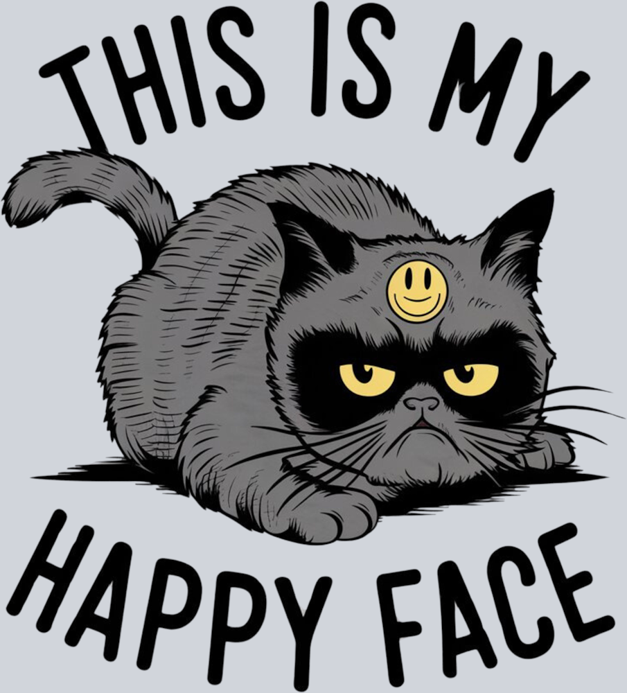 DTF Transfer Cats - This is my Happy Face