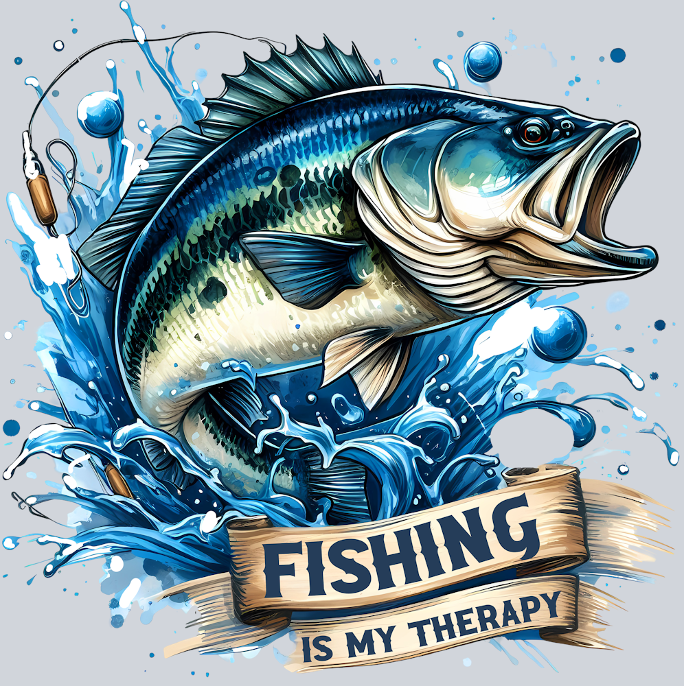 DTF Transfer Fishing - Fishing is my Therapy – One Source Supply