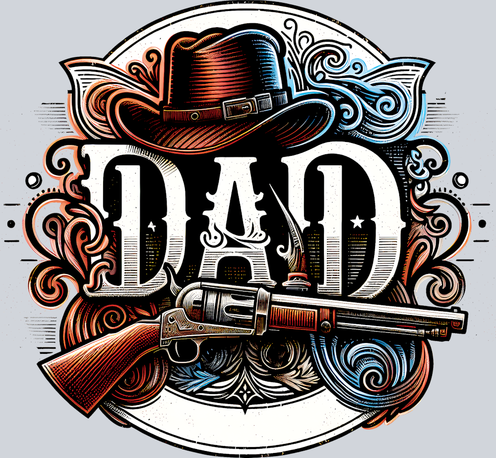 DTF Transfer Father's Day - Dad Cowboy