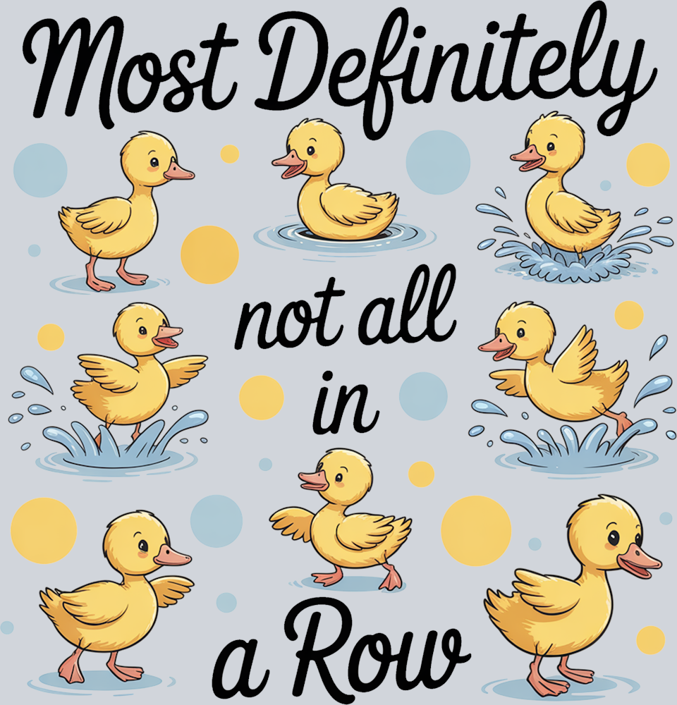 DTF Transfer Fowl - Most Definitely not all in a Row