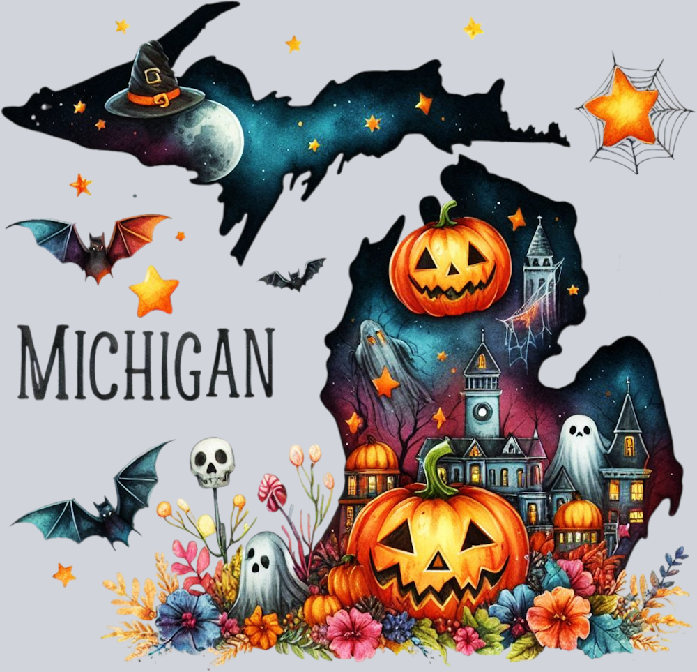 DTF Transfer Halloween States - Michigan
