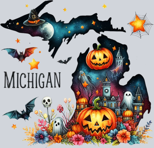 DTF Transfer Halloween States - Michigan