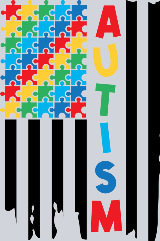 DTF Transfer Autism - American Flag
