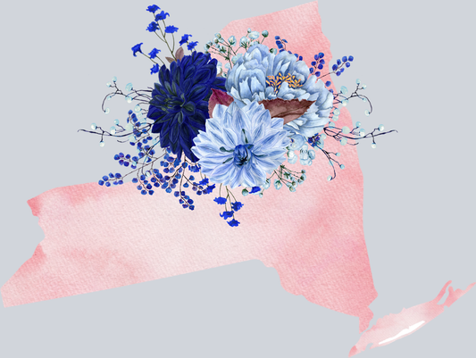 DTF Transfer New York - Flowers Watercolor