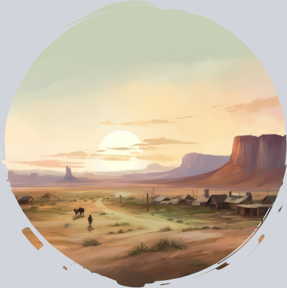 DTF Transfer Western - Town