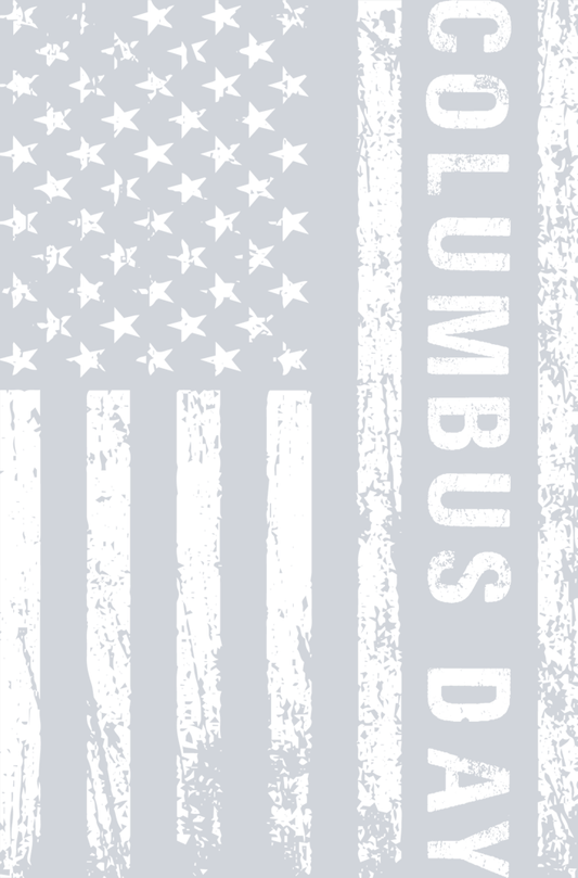 DTF Transfer Columbus Day - Distressed American Flag