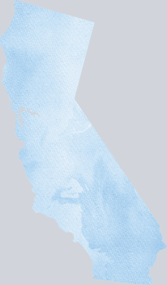 DTF Transfer California - Watercolor Blue