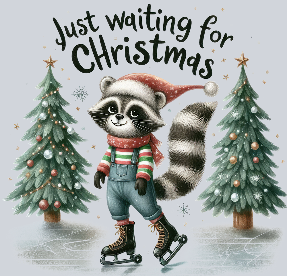 DTF Transfer Christmas - Just Waiting for Christmas