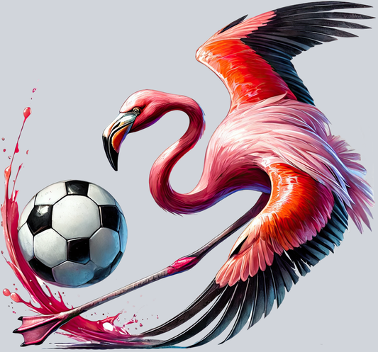 DTF Transfer Soccer - Flamingo