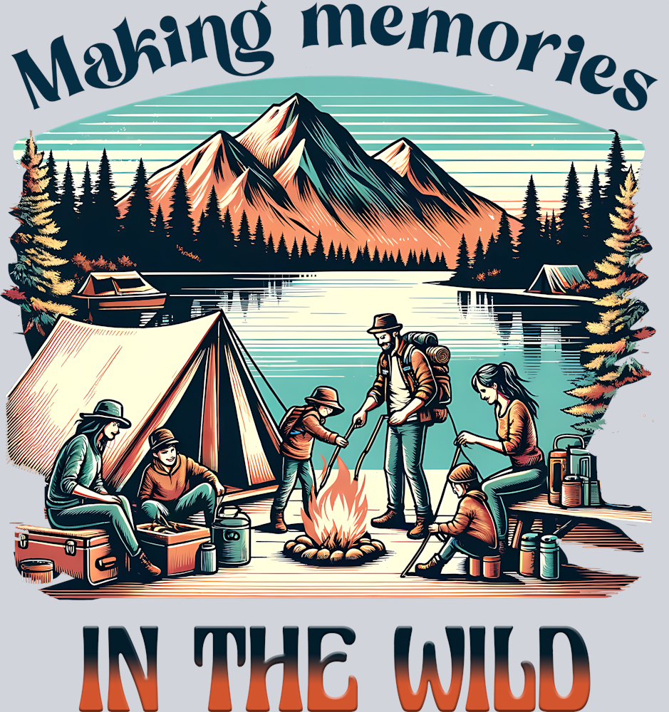 DTF Transfer Camping - Making Memories in the Wild