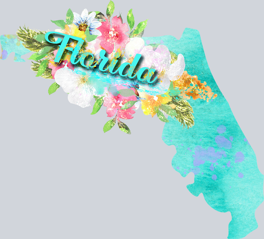 DTF Transfer Florida - Watercolor Flowers