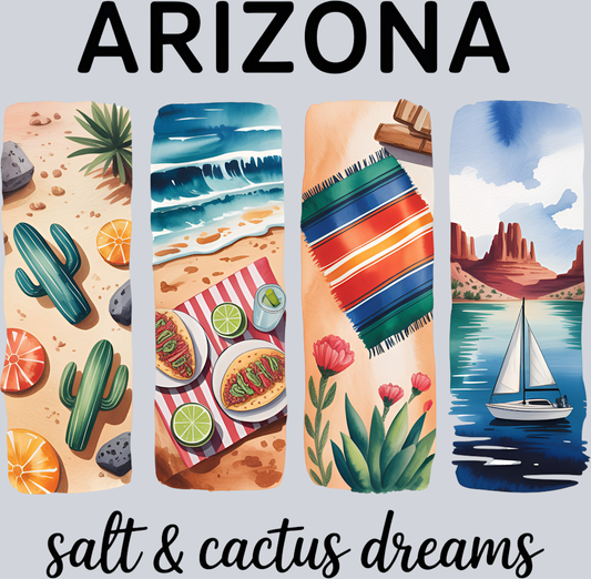 DTF Transfer Arizona - Salt & Cactus Dreams