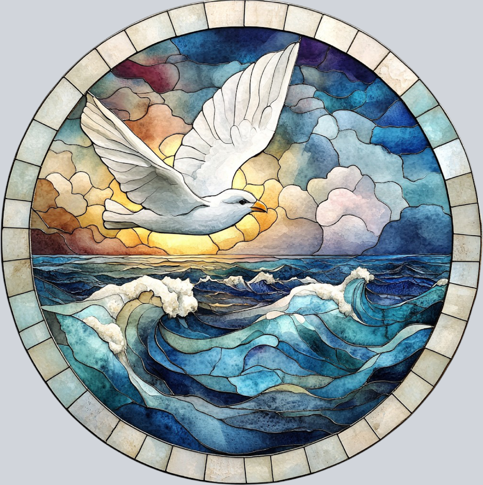 DTF Transfer High Seas - Nautical Sea Stained Glass