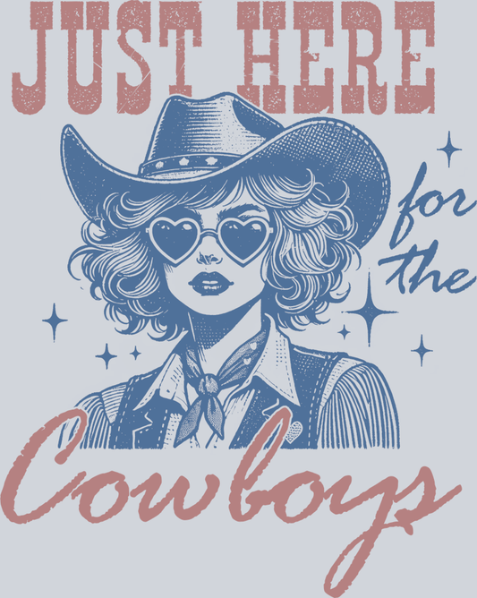 DTF Transfer Western - Just Here for the Cowboys