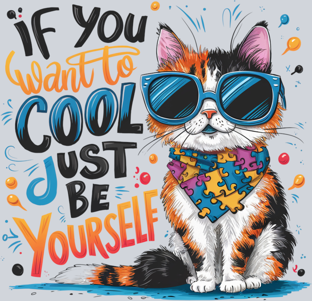 DTF Transfer Autism - If you Want to Cool Just be Yourself