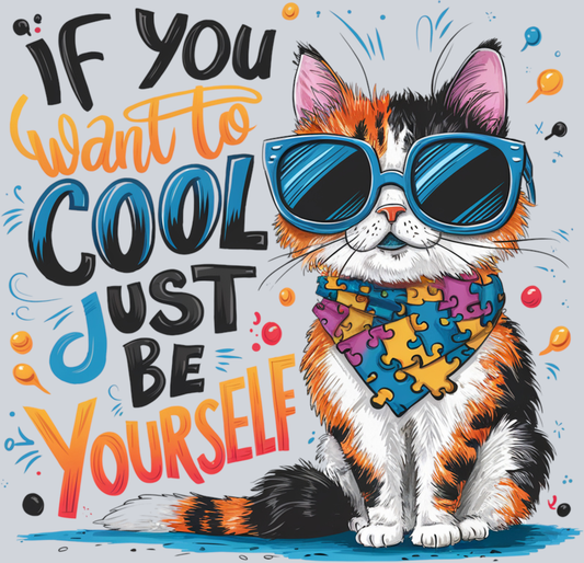 DTF Transfer Autism - If you Want to Cool Just be Yourself
