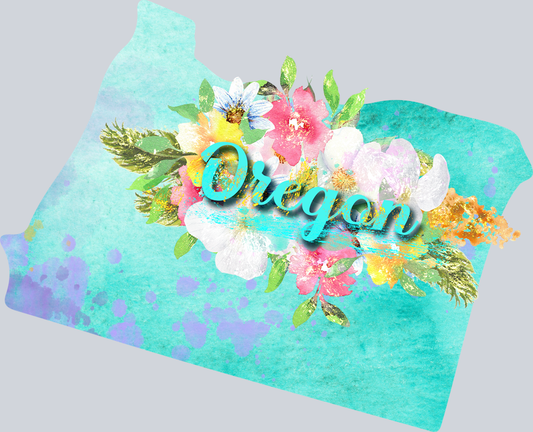 DTF Transfer Oregon - Watercolor Flowers