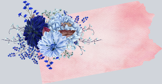 DTF Transfer Pennsylvania - Flowers Watercolor