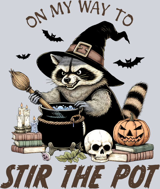 DTF Transfer Halloween - On my Way to Stir the Pot