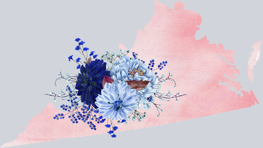 DTF Transfer Virginia - Flowers Watercolor