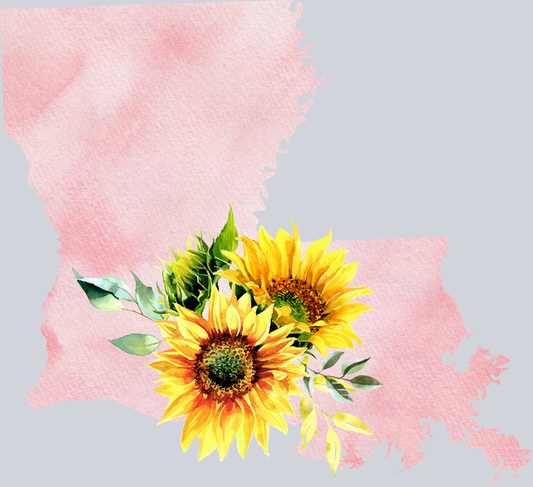 DTF Transfer Louisiana - Sunflower Watercolor