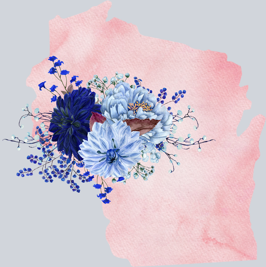 DTF Transfer Wisconsin - Flowers Watercolor