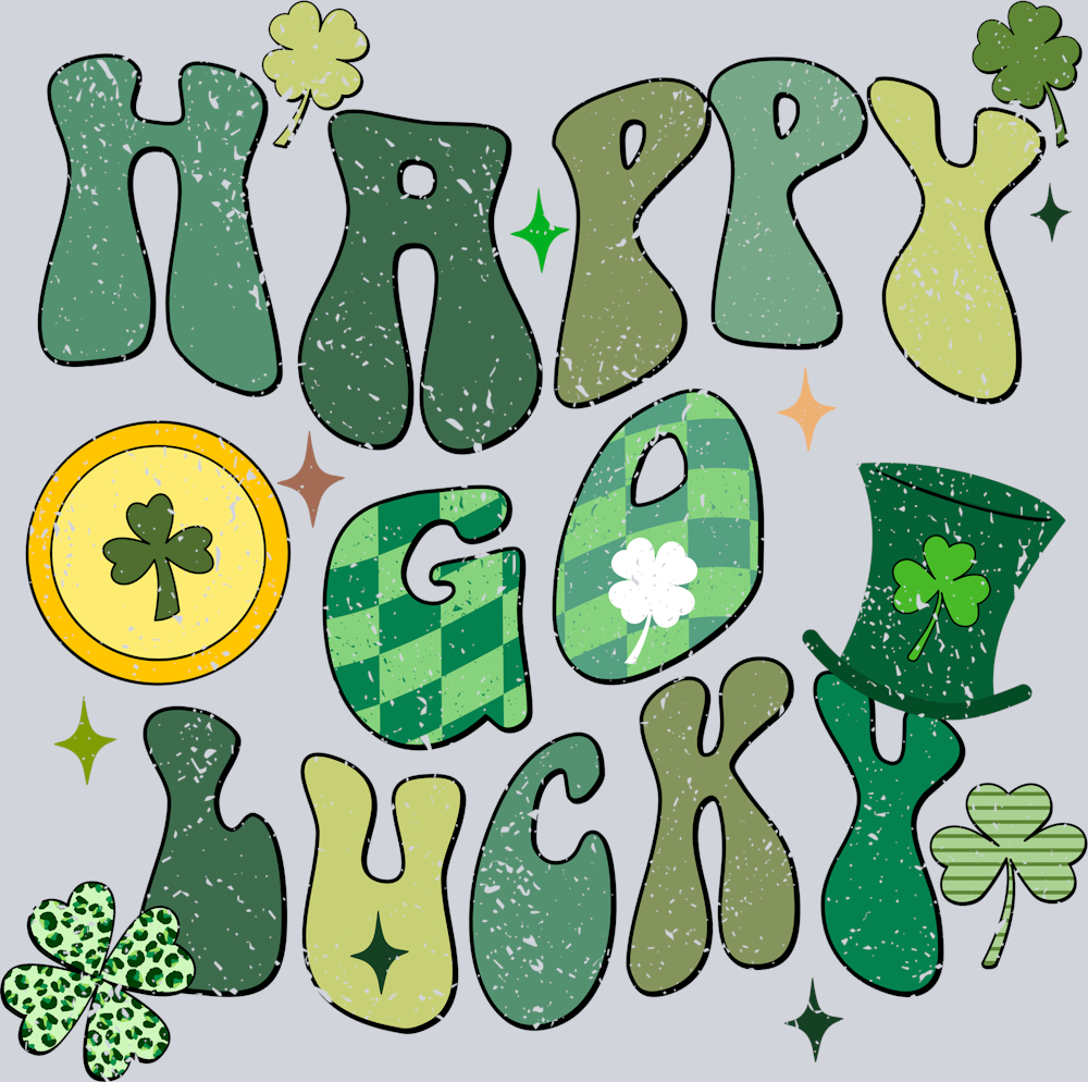 DTF Transfer St. Patrick's Day - Happy Go Lucky