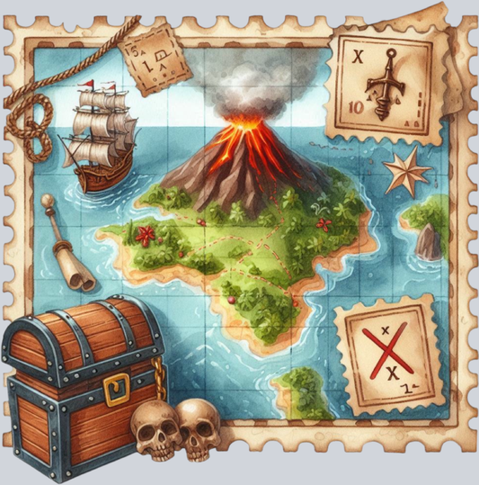 DTF Transfer High Seas - Postage Island Volcano