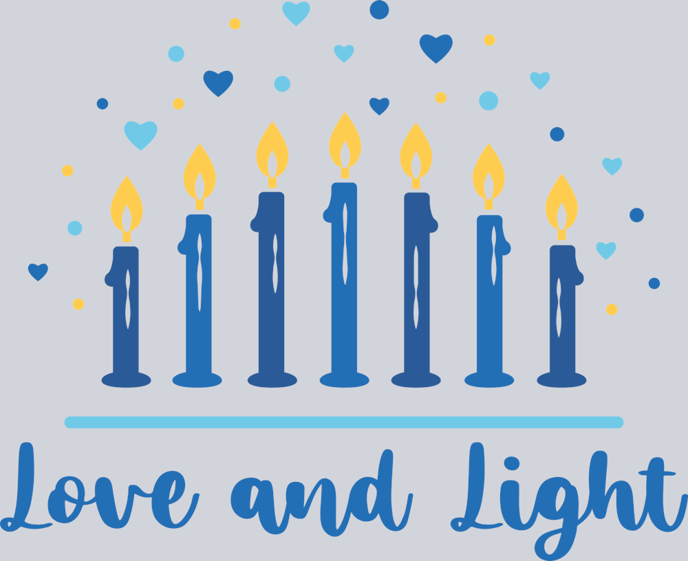 DTF Transfer Hanukkah - Love and Light