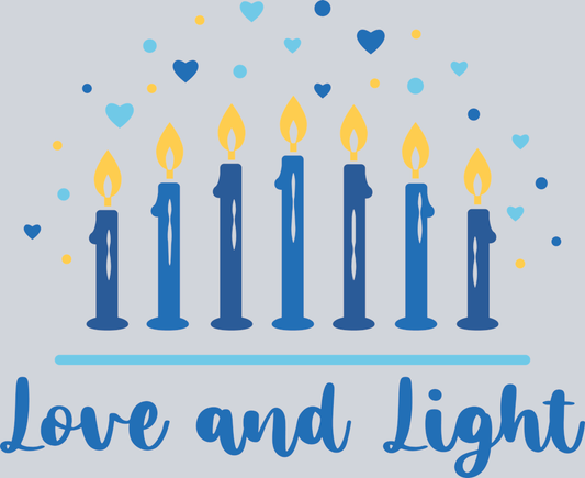 DTF Transfer Hanukkah - Love and Light