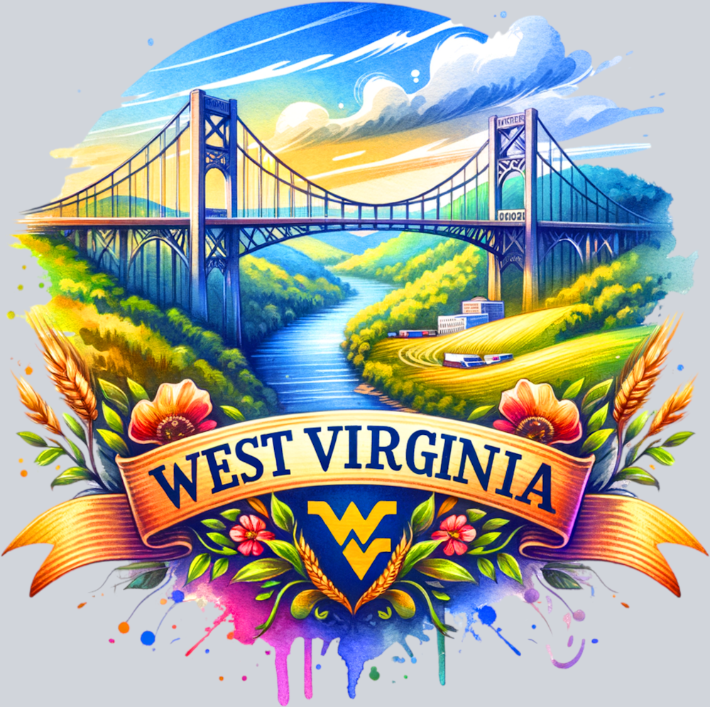DTF Transfer West Virginia- Retro Travel