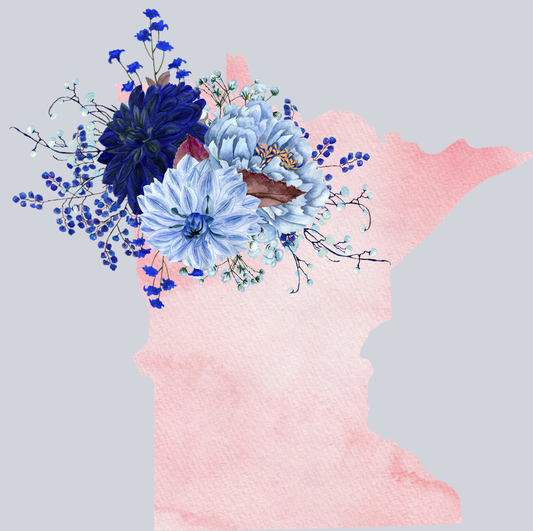 DTF Transfer Minnesota - Flowers Watercolor
