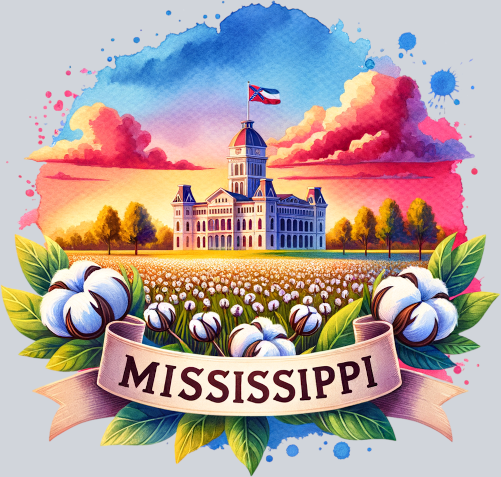 DTF Transfer Mississippi - Retro Travel