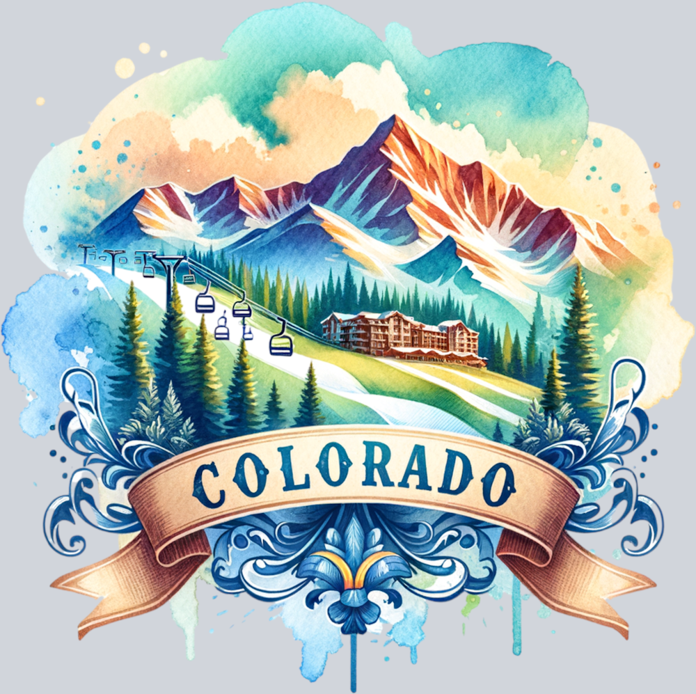 DTF Transfer Colorado - Ski Time
